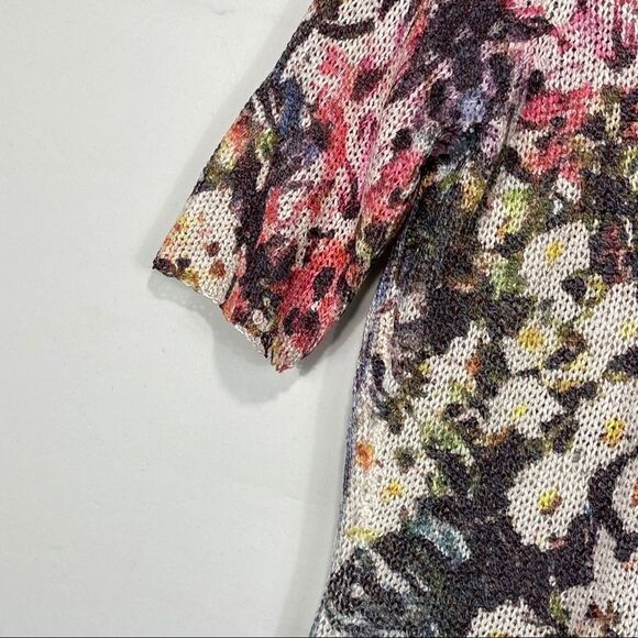 Color Works Floral Button Up Cardigan - Picture 13 of 13